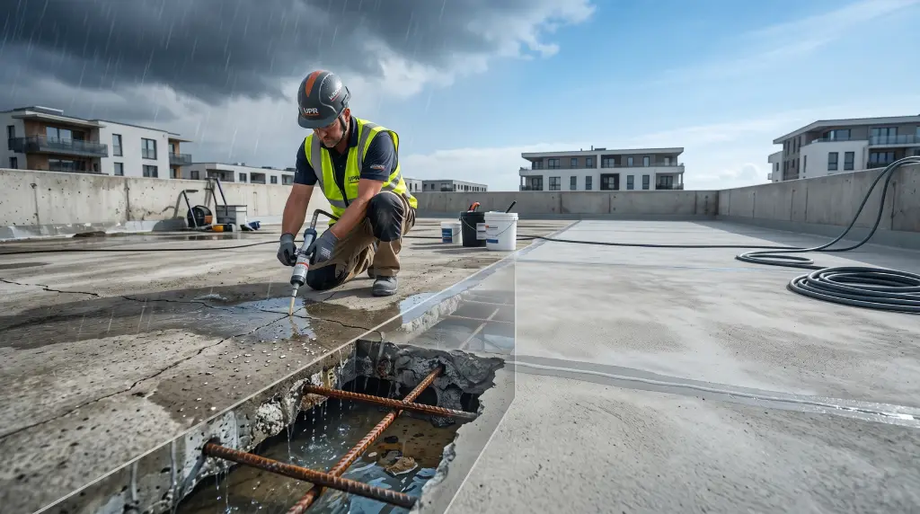 Beneath the Surface: How UPR Crack Filling Stops Terrace Seepage Before Disaster Strikes